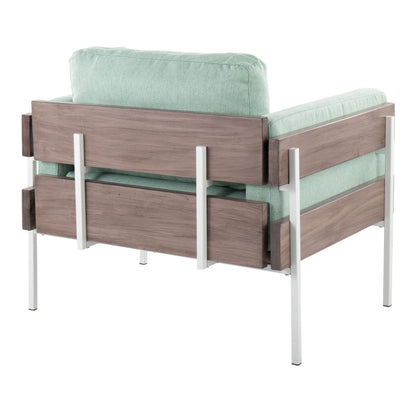 Kari - Farmhouse Chair - White / Gray / Light Green