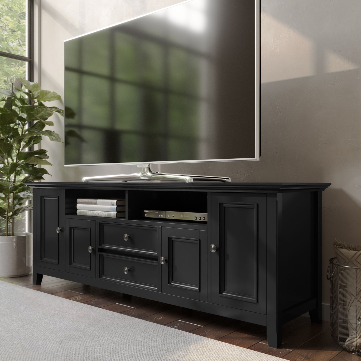 Amherst - Wide TV Media Stand - Black