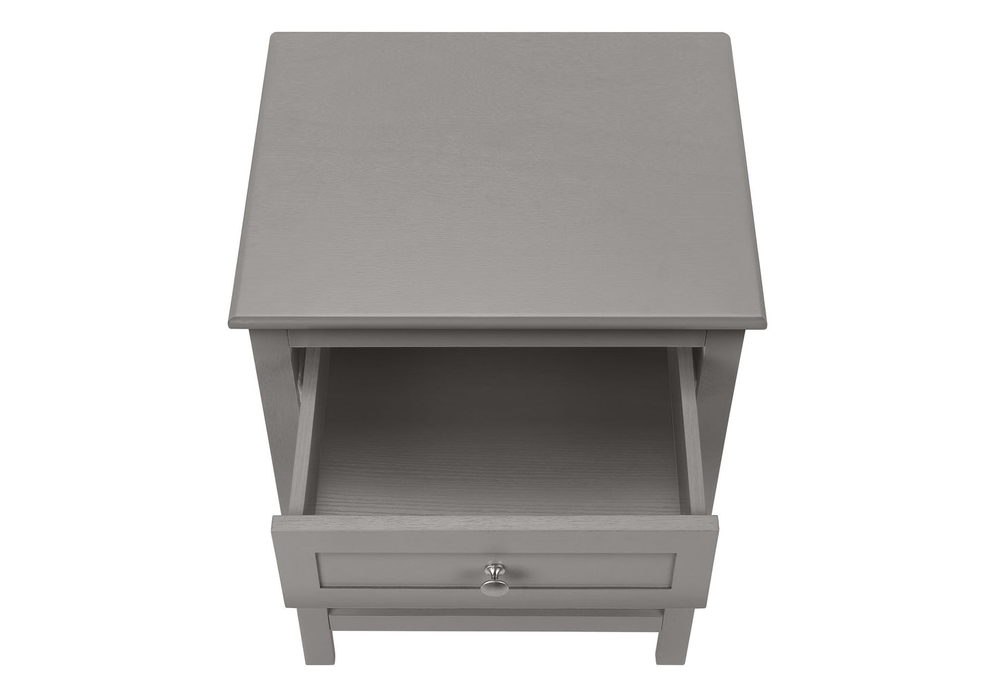 Accent End Table, 2 Tier, Storage Drawer, Transitional - Gray