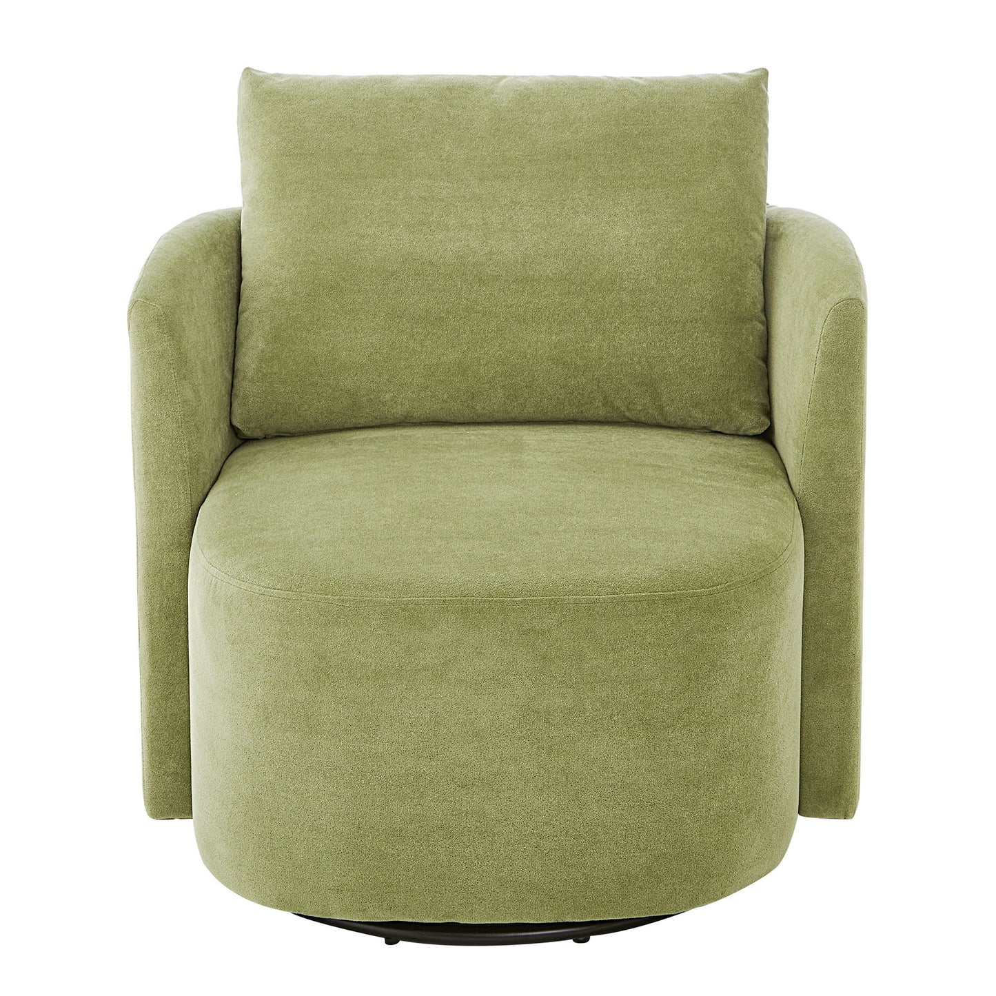 360ÔøΩÔøΩ Swivel Chair, Accent Barrel Armchair, Upholstered With Curved Design - Green