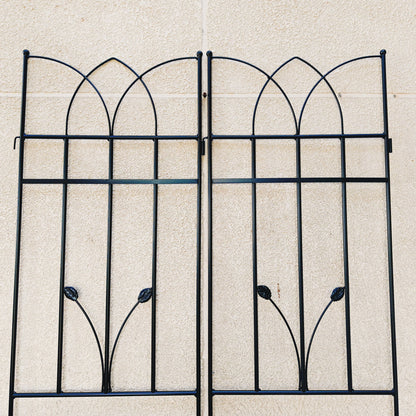4 Pack Metal Garden Rustproof Trellis For Climbing Plants, Outdoor Flower Support - Black