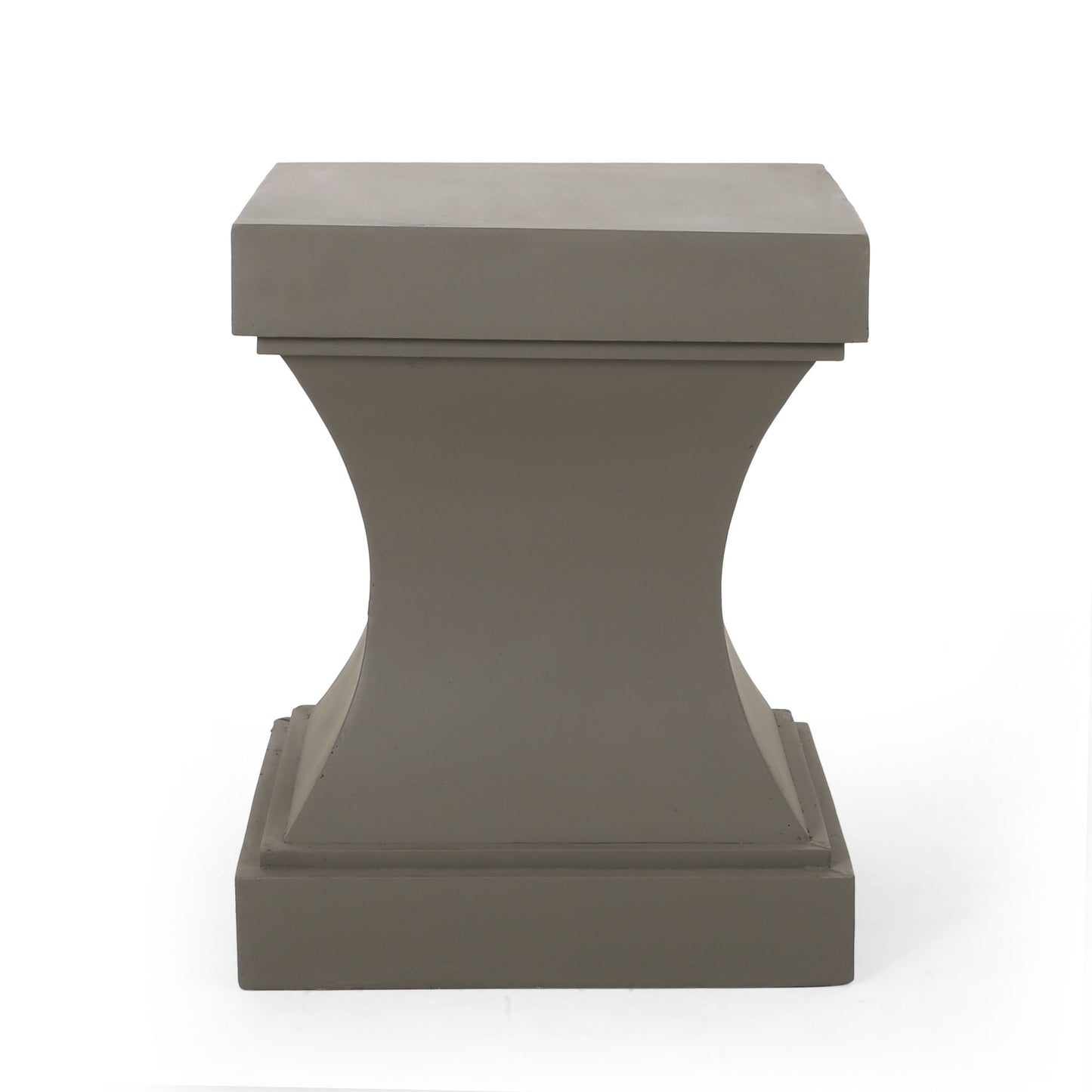 Modern Athena Side Table With Pedestal Design - Light Gray
