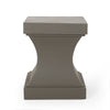 Modern Athena Side Table With Pedestal Design - Light Gray