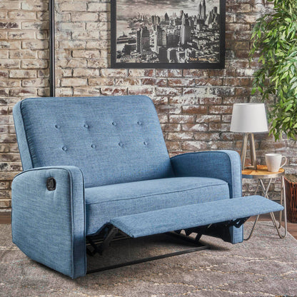 Wide Manual Standard Recliner - Blue
