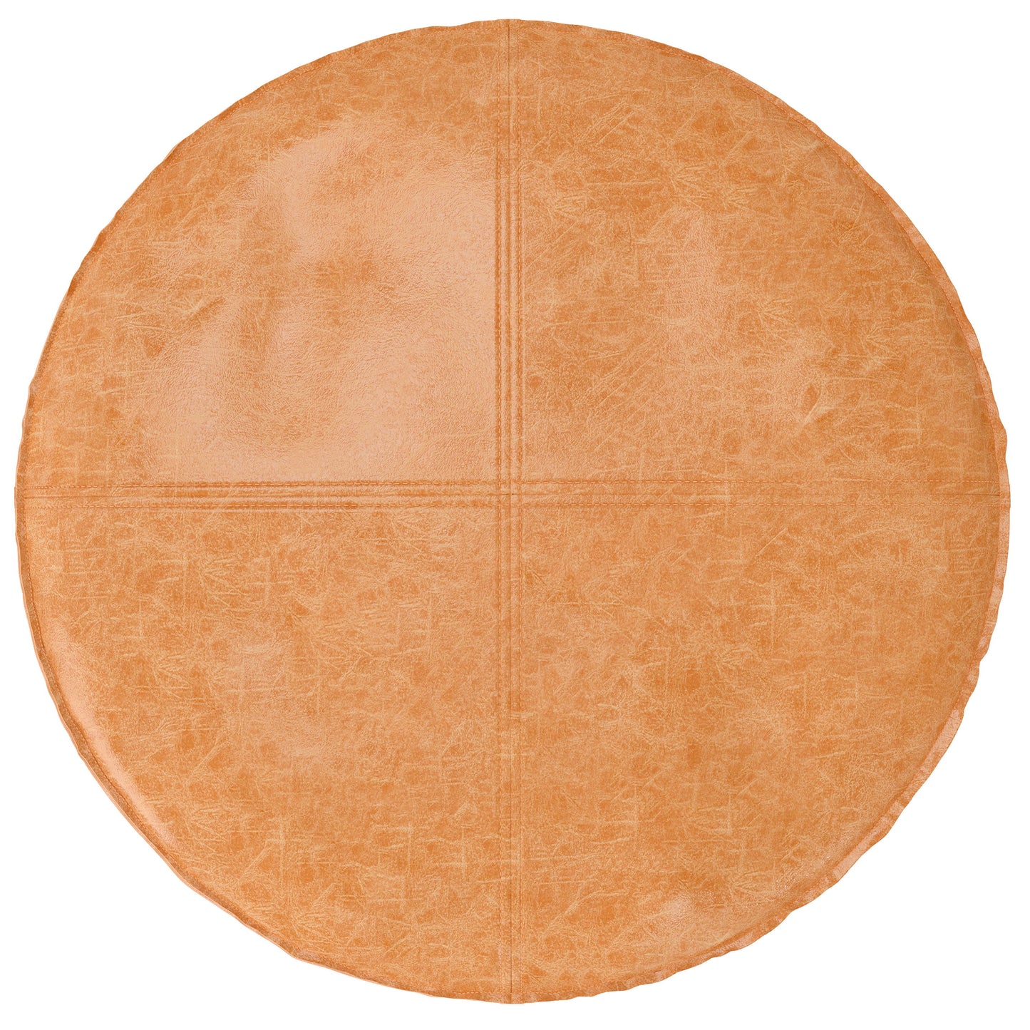 Brody - Round Coffee Table Pouf - Distressed Brown