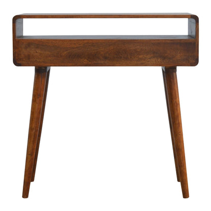 Curved Console Table - Chestnut