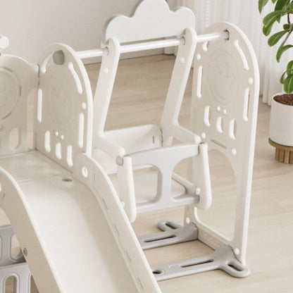 Versatile Toddler Slide With 11 - 1 Activity Center - Gray / Ivory
