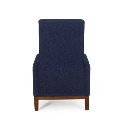 Wide Hand Manual Club Recliner - Navy Blue