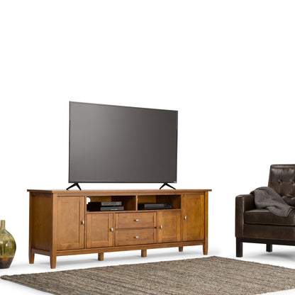 Warm Shaker - TV Media Stand - Light Golden Brown