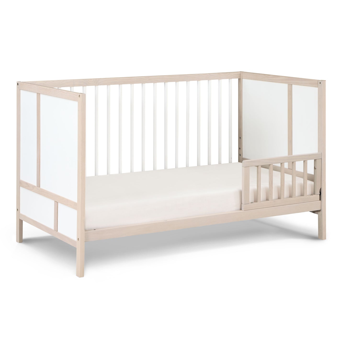 Pixie Finn - 3 In 1 Crib - Washed Natural / White