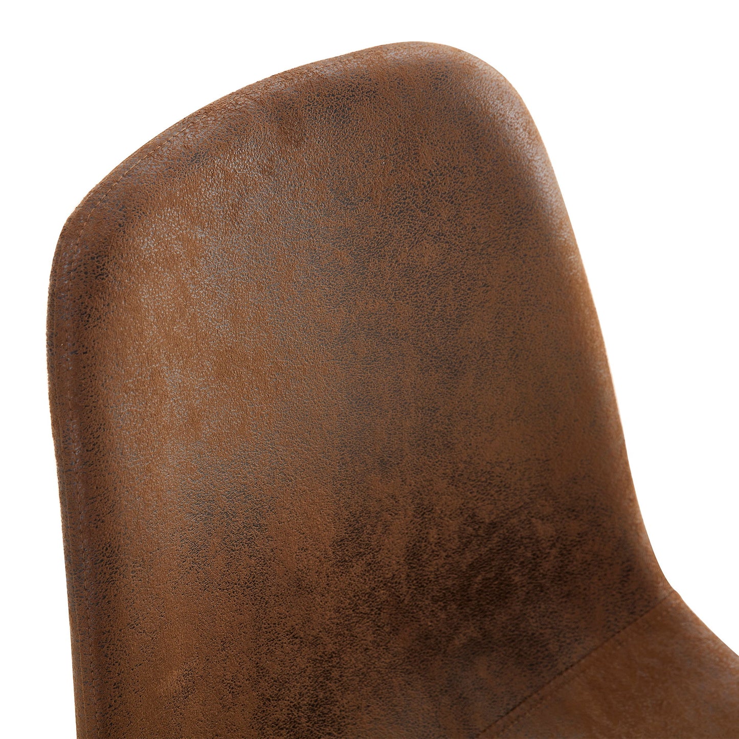 Modern Transferred Leg Backrest Dining Chair And Herringbone Dining Table Set Model Of Elegance And Durability For Home Furnishing - Brown / Walnut