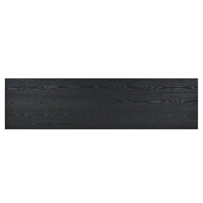 Stylish Storage Cabinet Sideboard With Unique Geometric Circle Door Design - Black