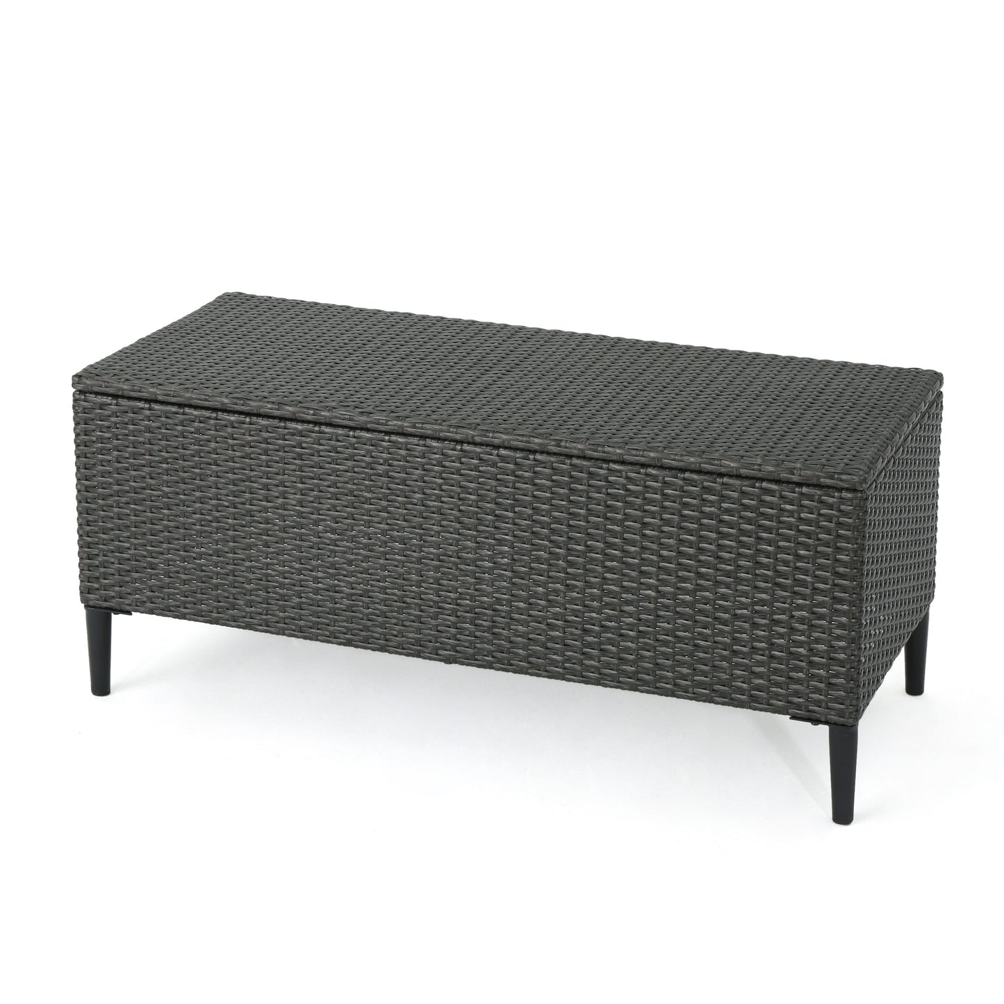 Rupert - Storage Unit Resin Wicker Outdoor Storage - Gray