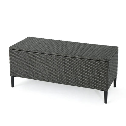 Rupert - Storage Unit Resin Wicker Outdoor Storage - Gray