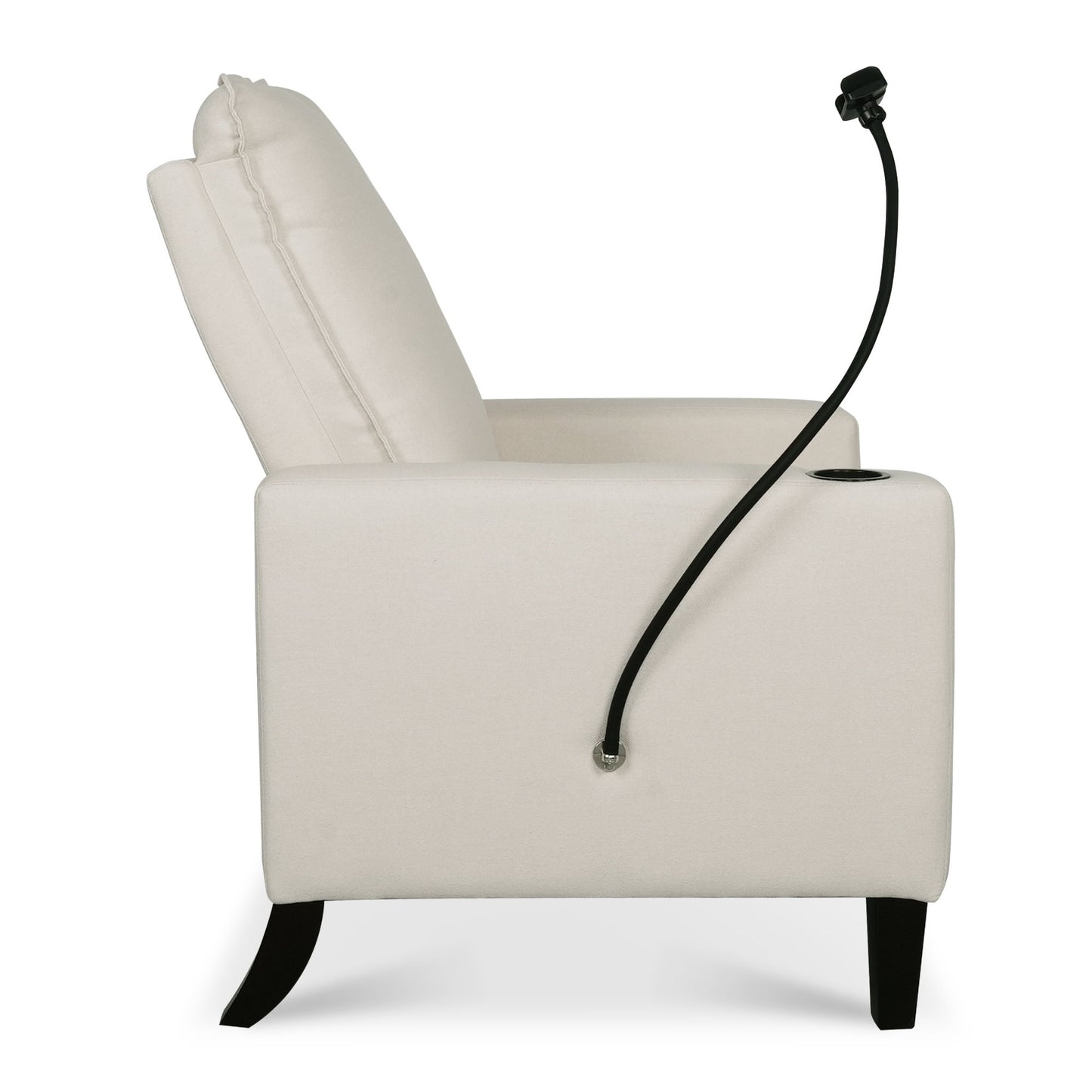 Recliner Chairs For Adults, Adjustable Recliner Sofa With Mobile Phone Holder & Cup Holder, Modern Reclining Chairs Fabric Push Back Recliner Chairs For Living Room, Bedroom - Beige