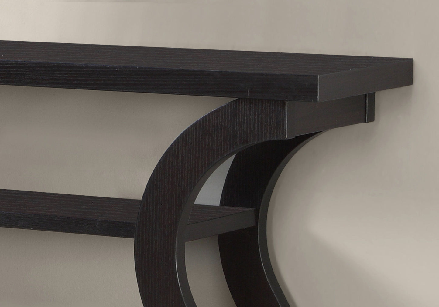 Accent Console Table For Entryway, Contemporary Versatile Placement - Espresso