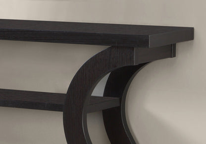 Accent Console Table For Entryway, Contemporary Versatile Placement - Espresso
