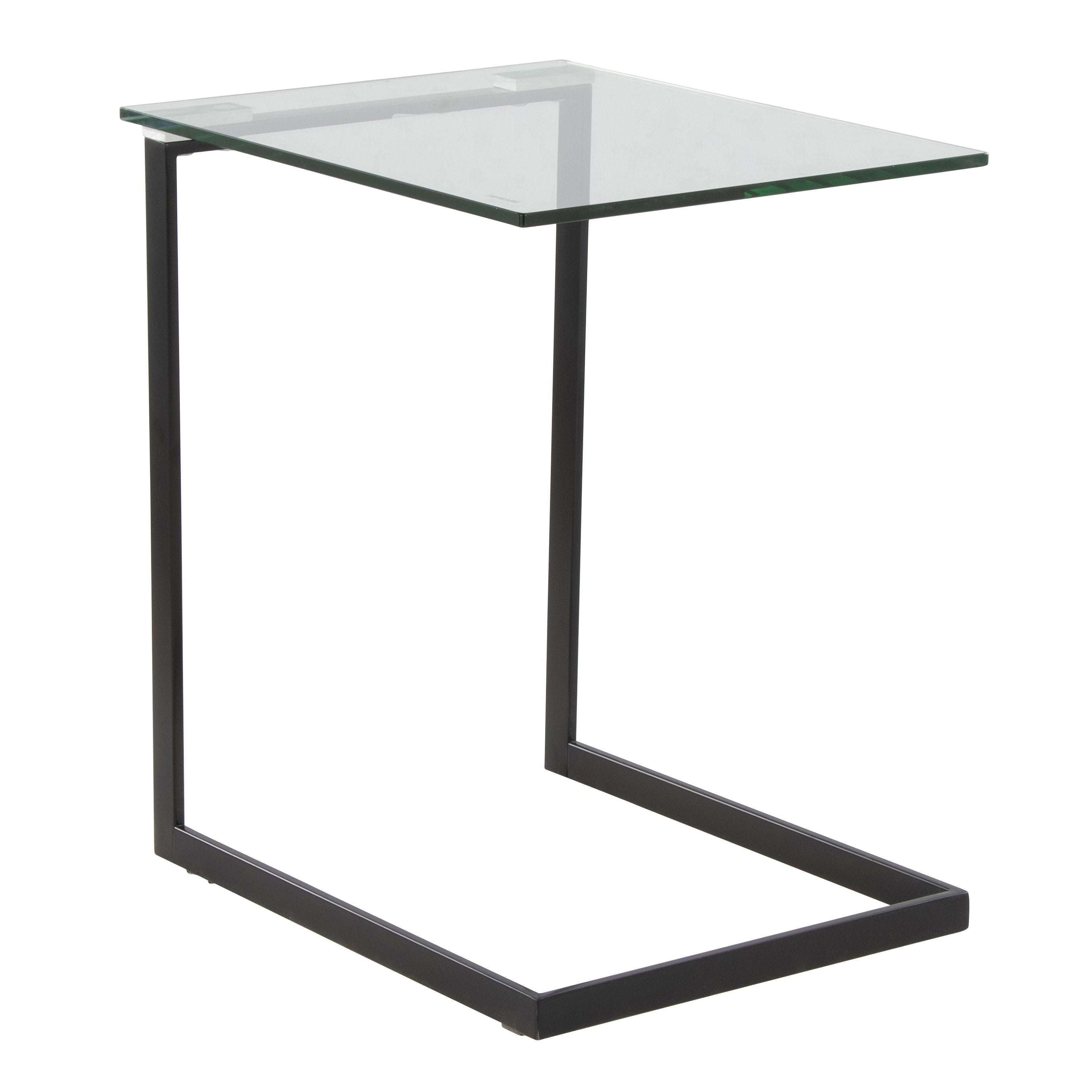 Zenn - Contemporary End Table - Black / Clear