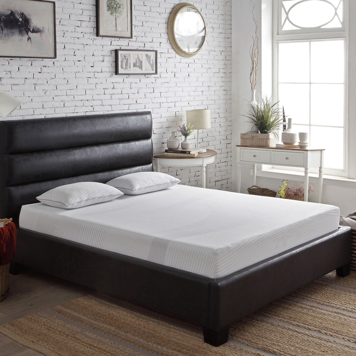 Regen - 8" King Size Cooling Copper Infused Memory Foam Mattress - White