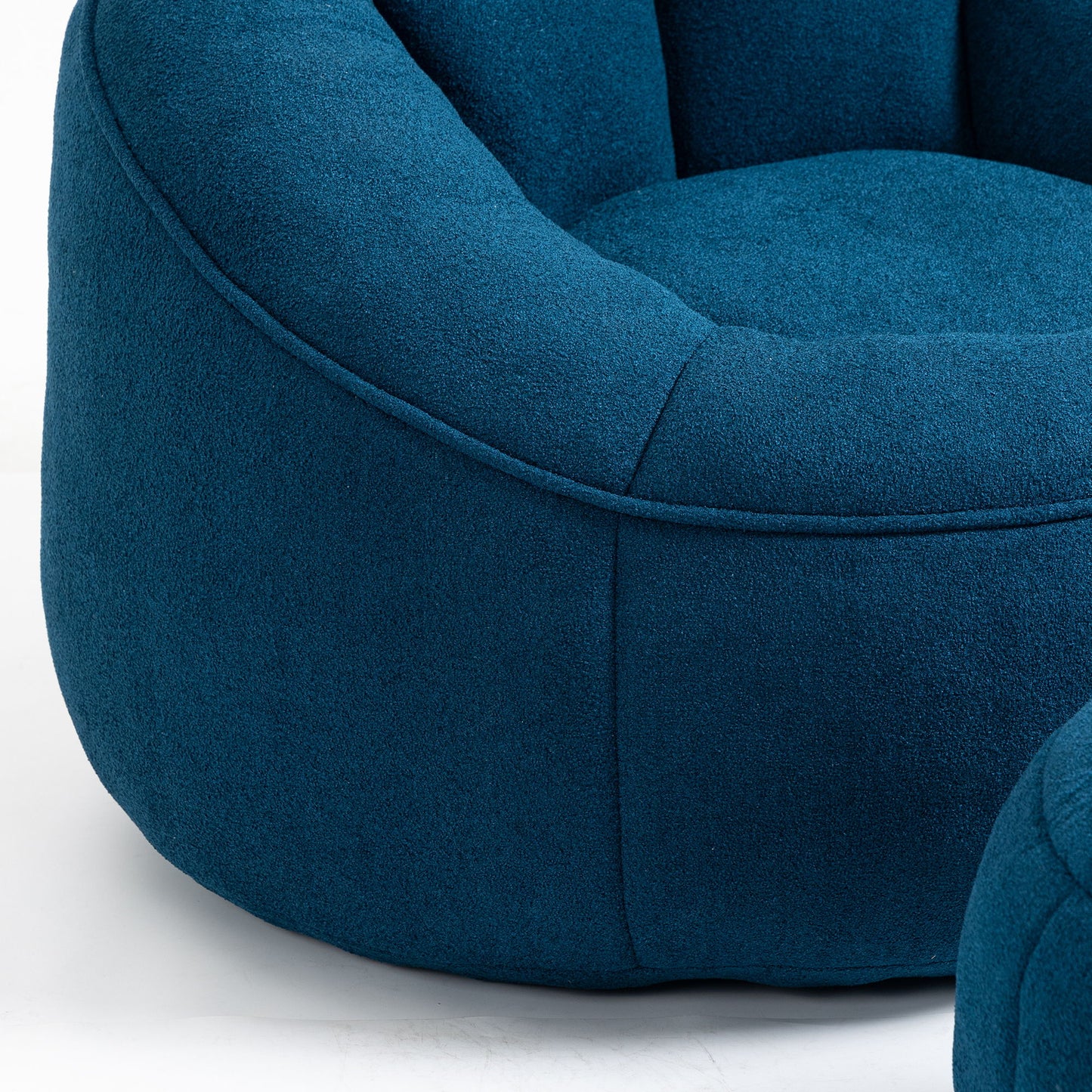Bedding Bean Bag Sofa Chair High Pressure Foam Bean Bag Chair Adult Material With Padded Foam Padding Compressed Bean Bag With Footrest - Blue