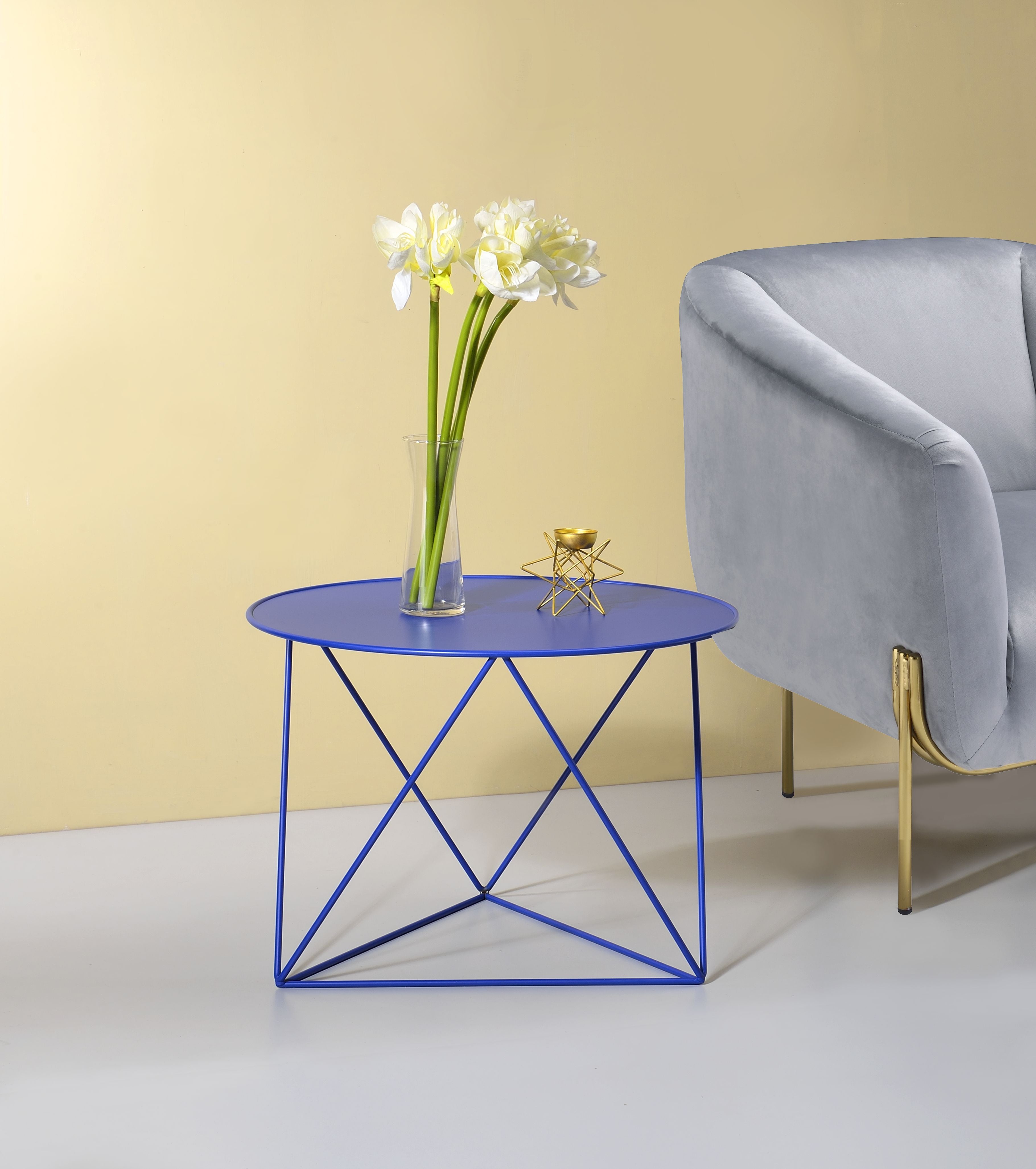 Epidia - Display & Utility Accent Table - Blue