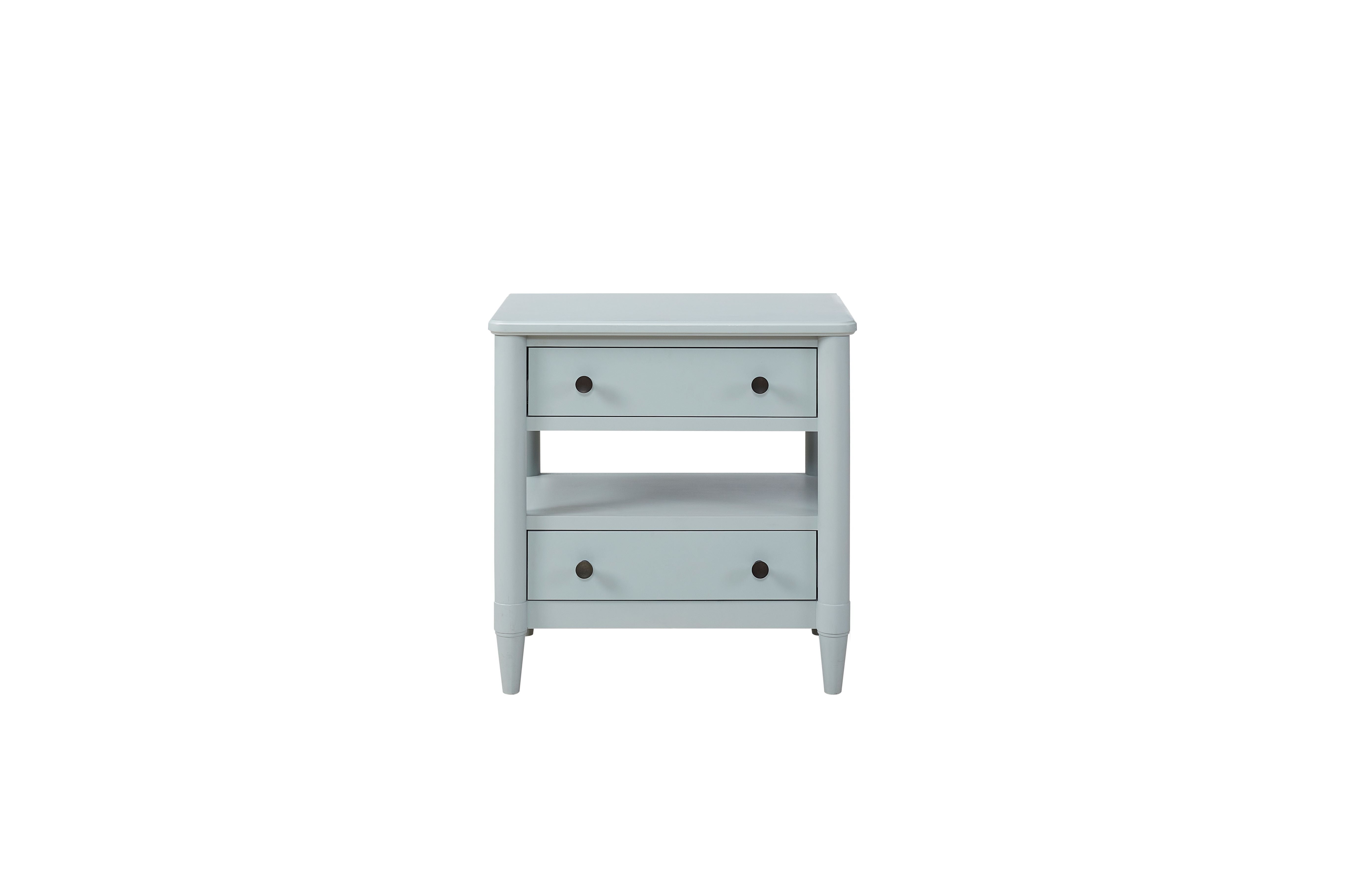 Open Nightstand With 2 Drawers - Light Blue