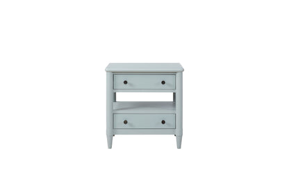 Open Nightstand With 2 Drawers - Light Blue