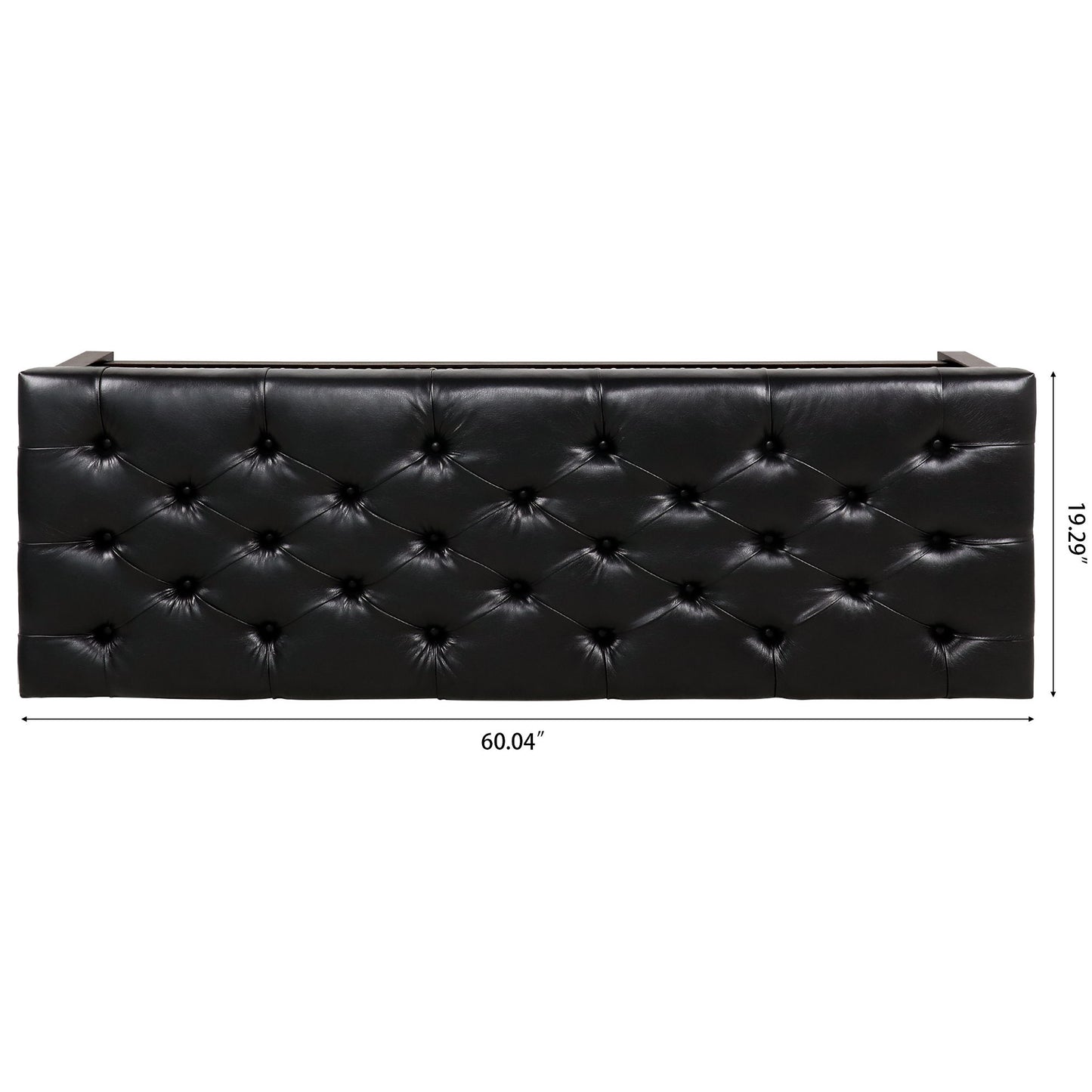 Wooden Base Upholstered Bench For Bedroom For Entryway - Black