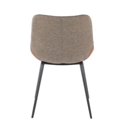 Outlaw - Industrial Two Tone Chair (Set of 2) - Black / Espresso / Brown