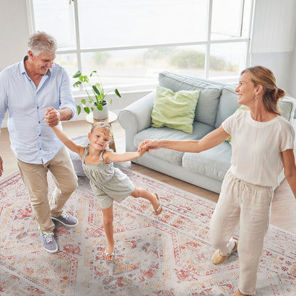 Maval - 6' X 9' Washable Area Rug - Beige