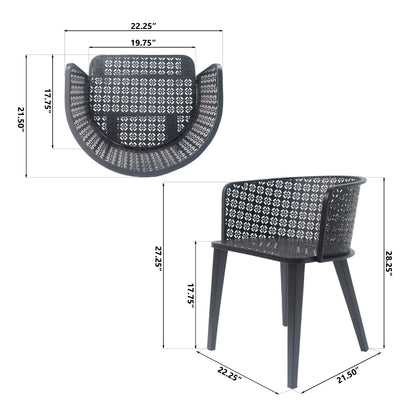 Milan - Outdoor Dining Chair (Set of 2) - Black