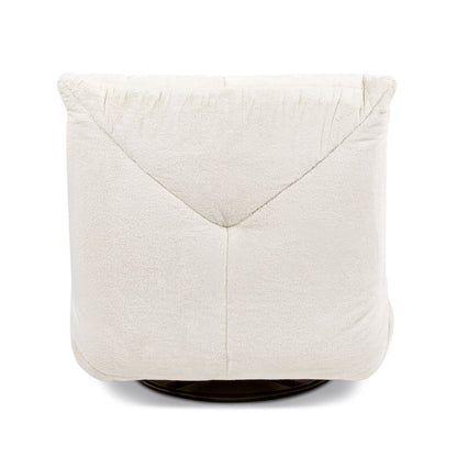 Rearden - Swivel Glider Manual Recliner Gaming Lounge Chair - Pearl White