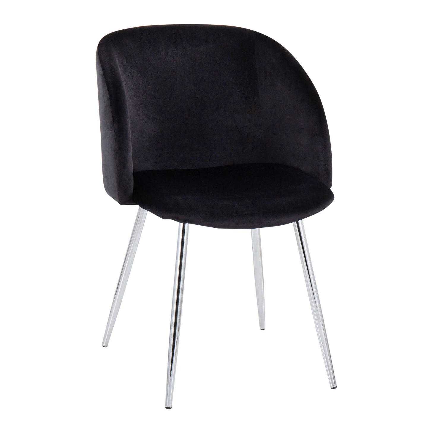 Fran - Contemporary Chair (Set of 2) - Chrome / Black