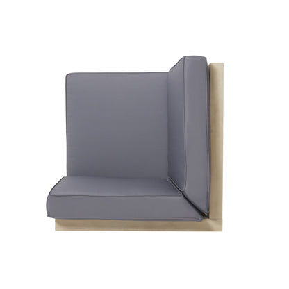 Brava - X Back Corner Chair - Light Gray