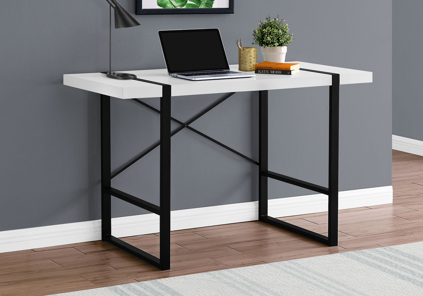 Computer Desk For Home Office, Laptop, Contemporary & Versatile Placement - White