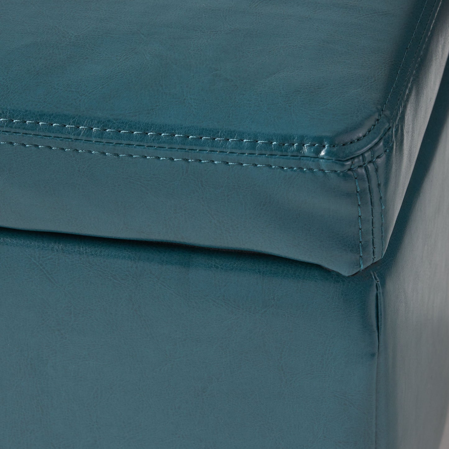 Glouster - Contemporary Storage Ottoman With Upholstered - Teal