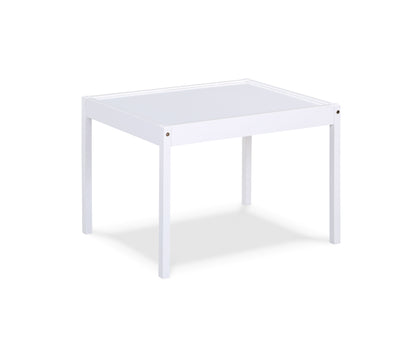Della - 3-Piece Solid Wood Kids Table & Two Chair Set - White