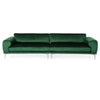 Comfy 4 Seat Sofa With Metal Legs, Modern For Living Room And Study - Emerald