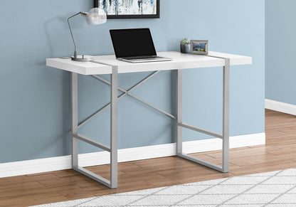 Computer Desk For Home Office, Laptop, Contemporary Versatile Placement - White