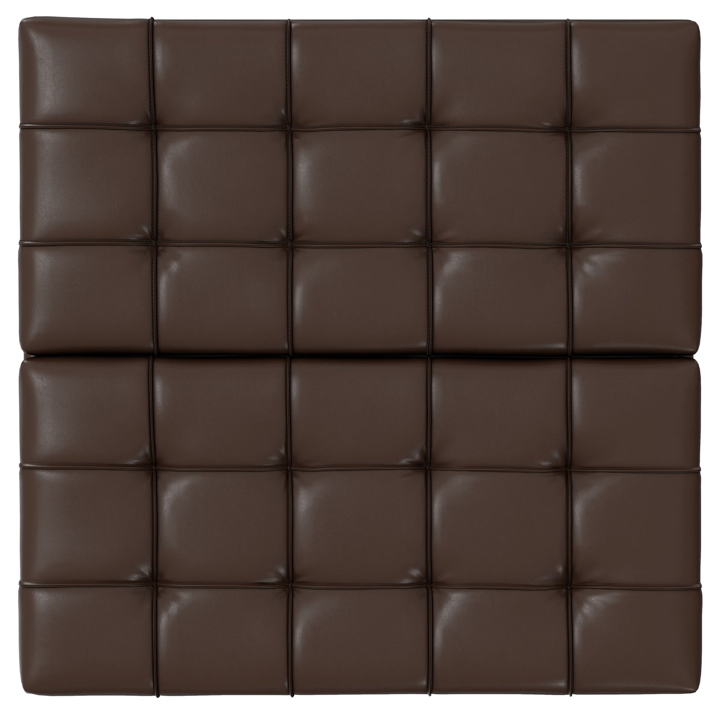 Harrison - Large Square Coffee Table Storage Ottoman - Brown