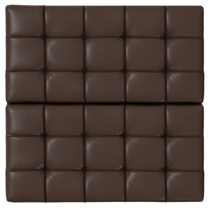 Harrison - Large Square Coffee Table Storage Ottoman - Brown