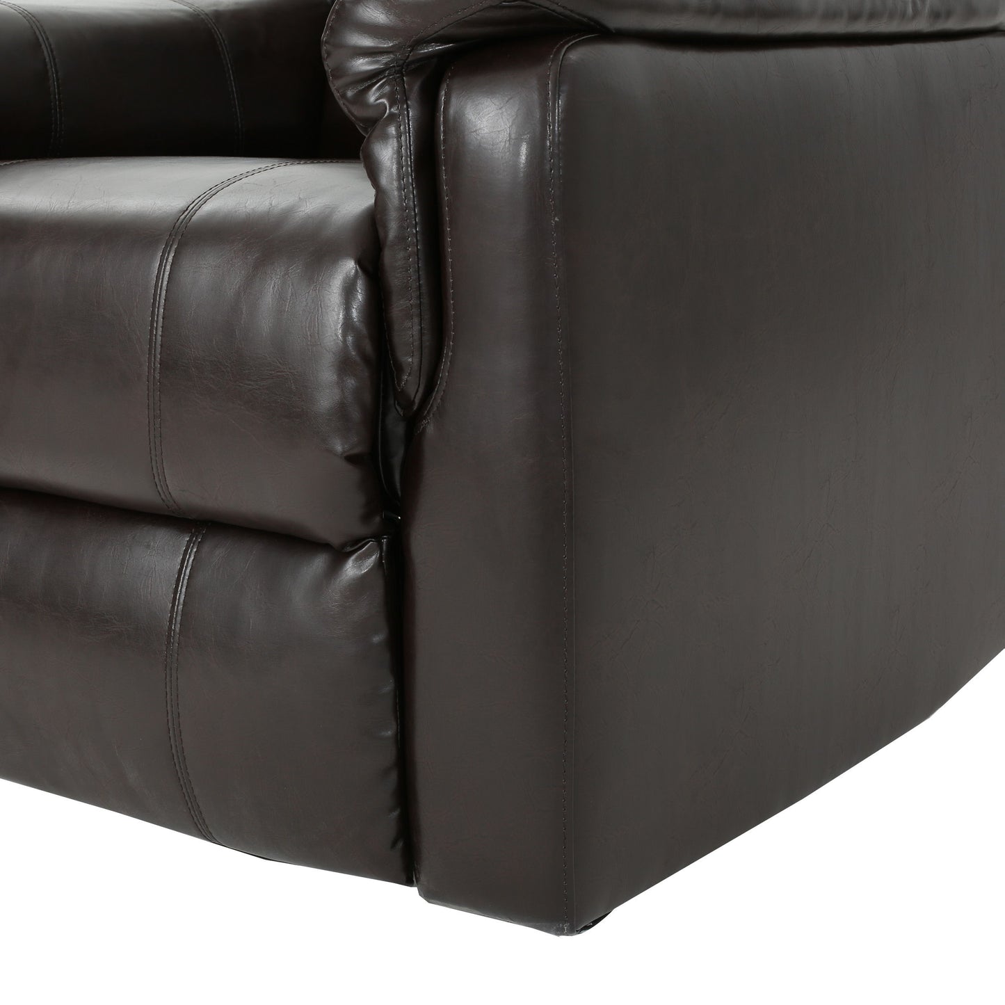 Glider Recliner With Swivel, Manual Reclining Chair - Brown