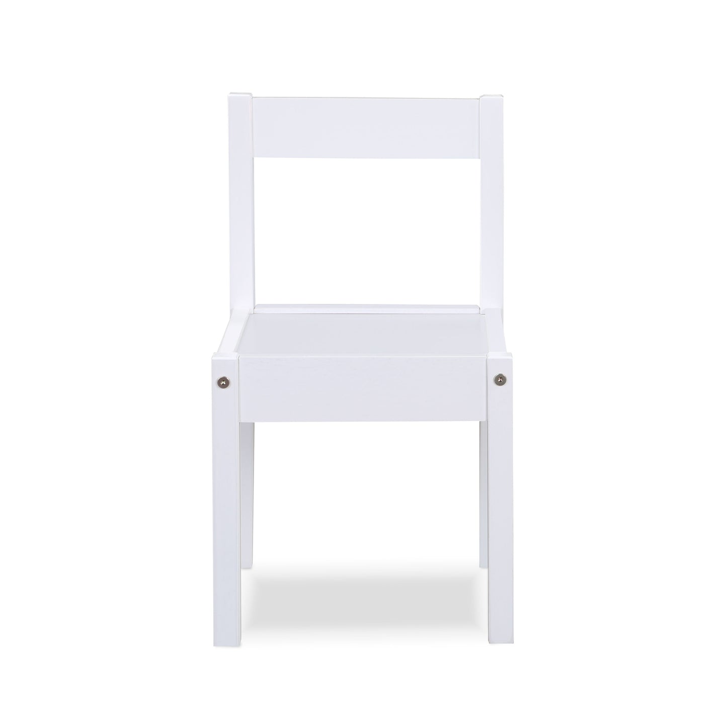Della - 3-Piece Solid Wood Kids Table & Two Chair Set - White