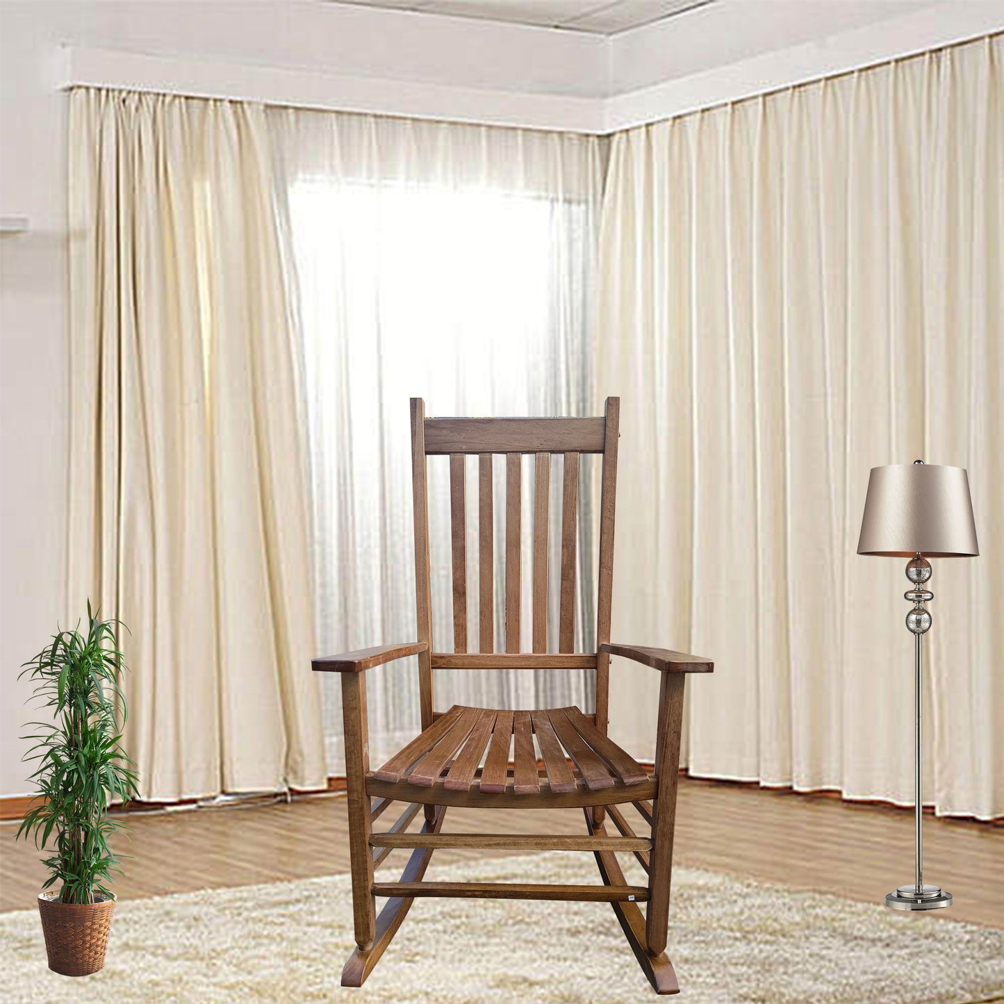 Balcony Porch, Adult Rocking Chair - Brown