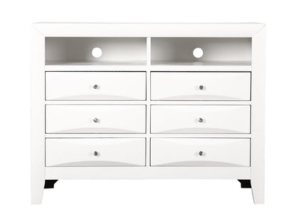 Marilla - Media Chest - White
