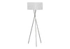 Lighting, Floor Lamp, Nickel Metal, Contemporary - Silver