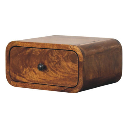 Avora - Mini Wall Mounted 1 Drawer Nightstand - Beige Brown