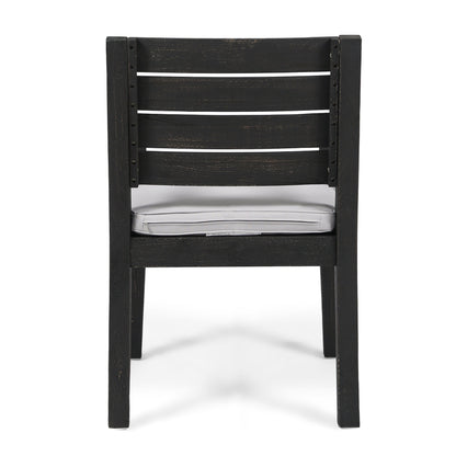 Outdoor Dining Chair (Set of 2) - Dark Gray / Light Gray - Dark Gray