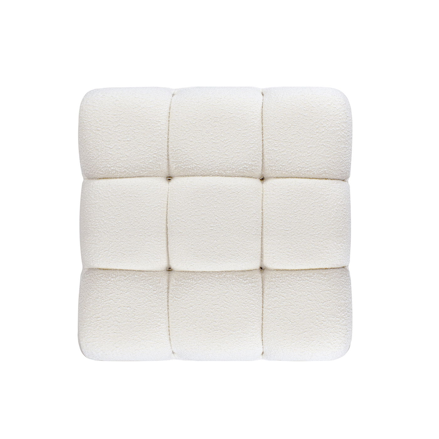 Marcel - Bubble Modular Modern Cocktail Ottoman - Ivory White