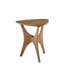 Triangle Wood Side Table With Unique Design - Light Brown